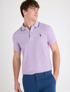 SLIM FIT TIPPED INTERLOCK POLO SHIRT