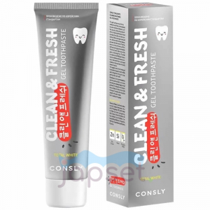 Consly Total White Гелевая отбеливающая зубная паста с фтором, 105 гр