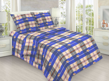 Простыня Пёрышко синий бязь