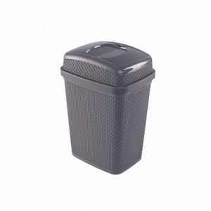 Контейнер для мусора DIAMOND тёмно-серый 10л