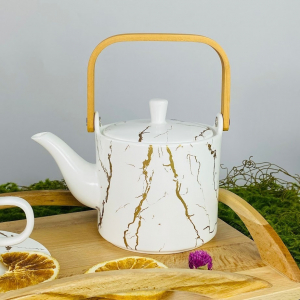 133-425 Чайник заварочный 800мл в под.уп.(х12)Фарфор