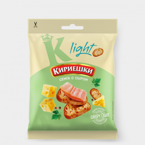 «Кириешки Light», сухарики со вкусом «Сёмга с сыром», 80 г