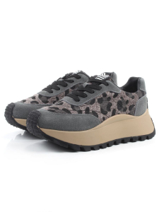 04-PDH362-2 GRAY Кроссовки демисезонные женские (натуральная замша, натуральная кожа)