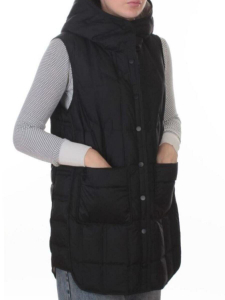 25-923 BLACK Жилет утепленный женский (утиный пух)
