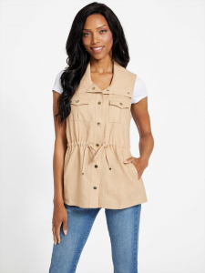 Venus Linen-Blend Vest