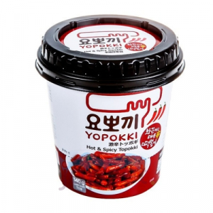 Yopokki Токпокки остро-пряный (рисовые палочки с соусом), стакан, 120 гр