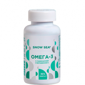 Омега-3 35%, рыбий жир с ламинарией и витамином Е, 60 шт.