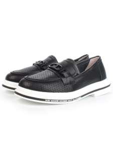 03-PDD170-3 BLACK Лоферы женские (натуральная кожа)