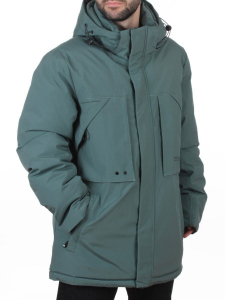 6963 GRAY/TURQUOISE Куртка мужская зимняя (200 гр. био-пух)