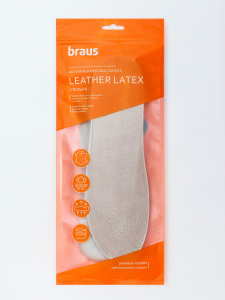 BRAUS Стельки LEATHER LATEX р. 43-44