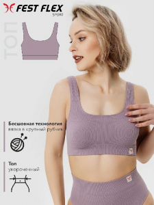 FFLB-943К Майка укороченная спортивная для женщин 