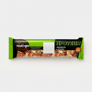 «Nut&Go», батончик Protein миндаль и арахис, 36 г (упаковка 18 шт)