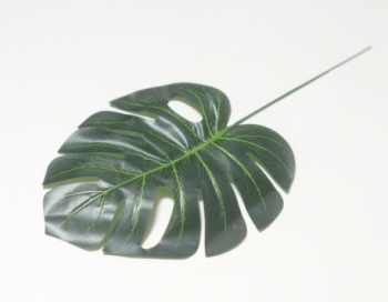 Искусственные цветы, Ветка лист монстера малый для венка (1010237) зеленый