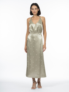 Юбка из вискозного жаккарда с эффектной вставкой