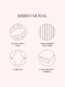 Ribbed Modal Long-Sleeve Slip Dress