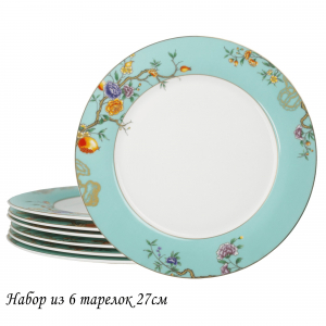 145-474 Набор из 6 тарелок 27см HANOMI в под.уп.(х5)Костяной фарфор