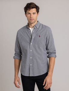 GINGHAM POPLIN LONG SLEEVE SHIRT