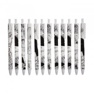 Ручка гелевая автоматическая чёрная «Комикс-аниме» МИКС