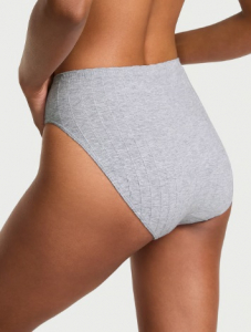 Seamless Cotton Rib High-Leg Brief Panty