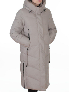 A73 GRAY/BEIGE Пальто зимнее женское (200 гр. холлофайбер)