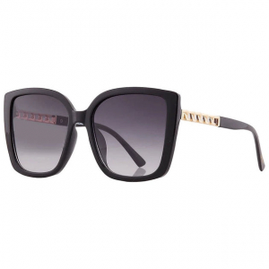 women's 58mm shiny black sunglasses