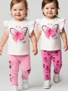 Леггинсы для девочки, 2 пары в комплекте
