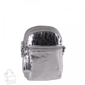 Сумка женская кожаная 0951Y silver Polina&Eiterou  в Новосибирске