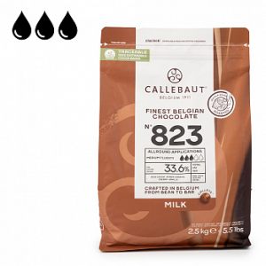 Шоколад Callebaut молочный 33,6% 2,5 кг (823-RT-U71)