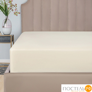 DOME ФАРОСТА беж Простыня 230х250 (см), 1пр., хл/сат