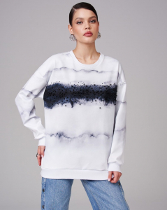 Свитшот с принтом и бусинами SSP002