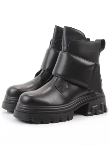 04-PAS148-1Z BLACK Ботинки зимние женские (натуральная кожа, 100% шерсть)