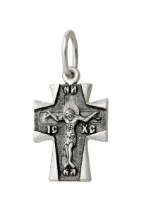 Крест из серебра литье частичное чернение
