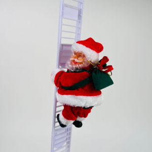 Новогодний декор - Санта на лестнице (Двигается, поет)