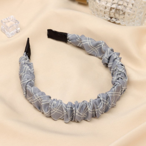 Ободок для волос «Браун», стиль, 2.5 см, серый