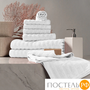 ESTIA ТОРЛЕЙ бел К-т полотенец 30х50-4/50х80-2/70х130-2, 100% хлопок, 500 г/м2