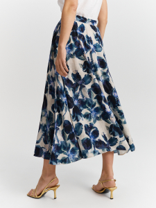 Юбка-миди с цветочным принтом
