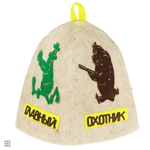 Шапка банная с аппликацией 