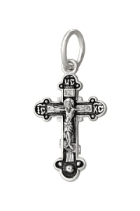 Крест из серебра литье частичное чернение