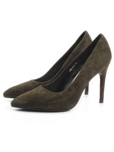 06-A88A-631LY DK. GREEN Туфли женские (натуральная замша)