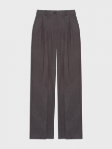 Брюки из вискозной костюмной ткани в полоску