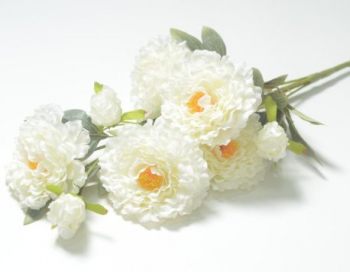 Искусственные цветы, Ветка в букете пион 5 голов + 3 бутона (1010237)