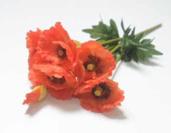 Искусственные цветы, Ветка в букете мак 7 голов (1010237)