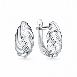 Серьги родированные серебро 925*