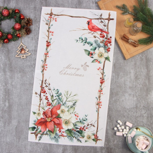 Полотенце «Этель. Пуансетия», 40?73 см, 100% хлопок, саржа 190 г/м?