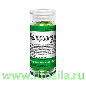 Валериана П - БАД, № 40 драже х 0,2 г