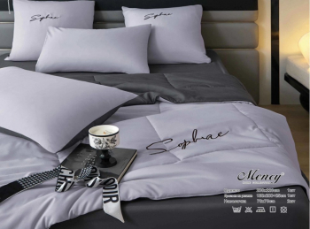 Одеяло Mency средней плотности однотонное с простыней на резинке и наволочками ODMENOR02