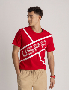 USPA LINEAR GRAPHIC JERSEY T-SHIRT