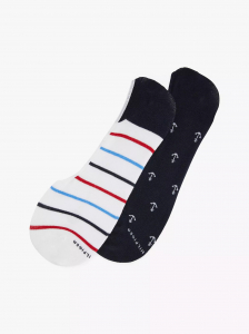 Nautical No-Show Ankle Sock 2-Pack