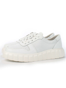 05-PDA97-1 WHITE Кроссовки женские (натуральная кожа)