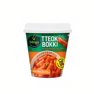 Рисовые палочки Токпокки в остро-сладком соусе Бибиго, стакан 125 г